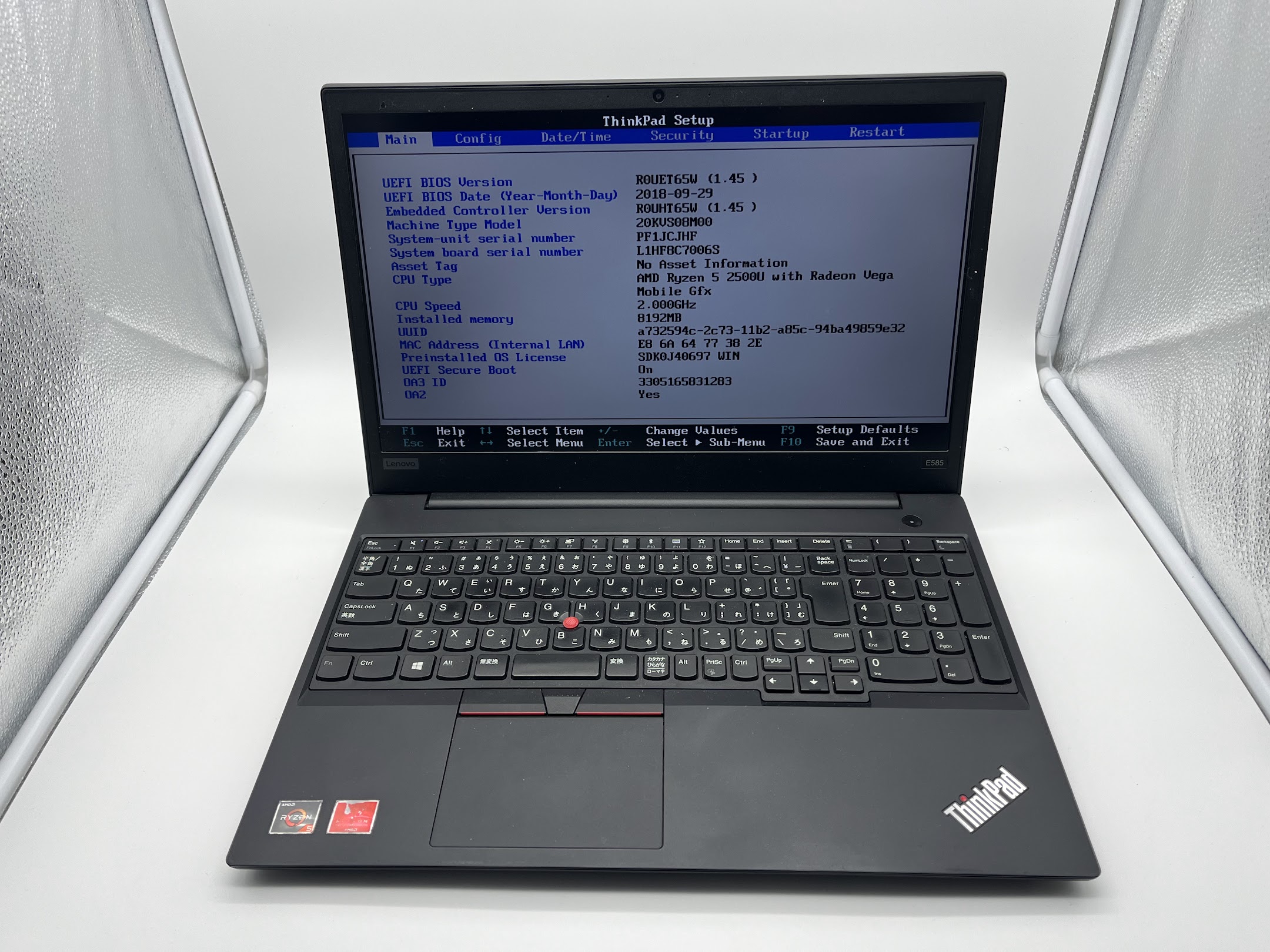 Ryzenノート ThinkPad E585