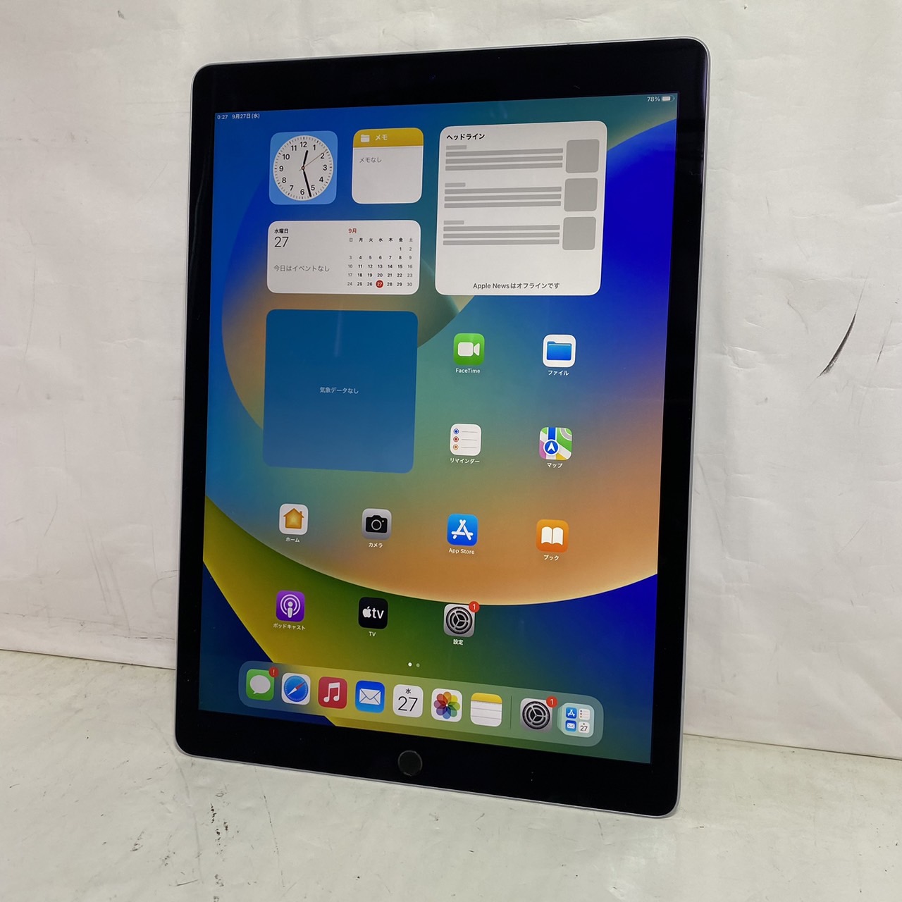 標準価格ジャンク MUUJ2J/A iPad Air Wi-Fi 64GB スペースグレイ iPad本体