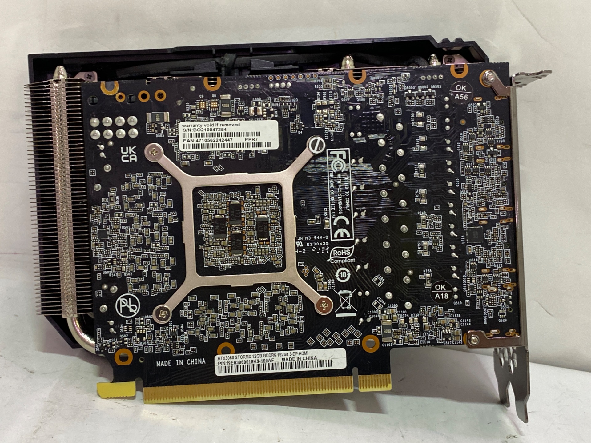 動作確認済み】PALIT RTX 3060 STORMX 12GB GDDR6 | ヤマダウェブコム