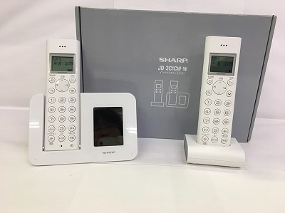 中古【SHARP インテリアホン ホワイト JD-4C2CL-W 】子機1台タイプ ナンバー・ディスプレイ対応 電話機 シャープ 中古「非常に良い」シャープ デジタルコードレス電話機 親機のみ 1.9